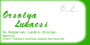 orsolya lukacsi business card